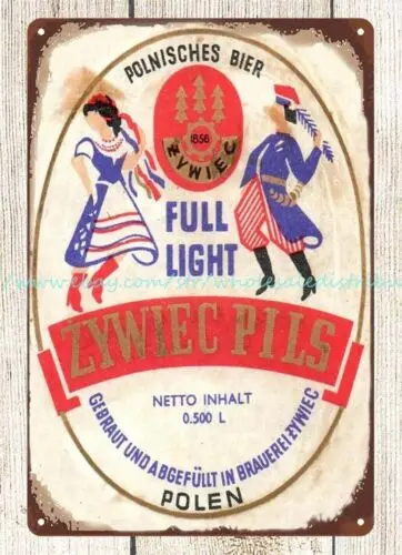 mancave Zywiec Pils Polnisches Bier Polish Beer alcohol drink metal tin sign