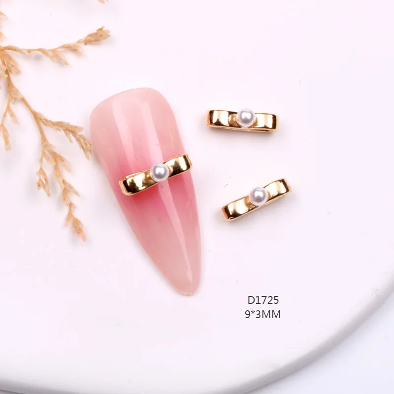 10 ชิ้น/ล็อตบัลเล่ต์ผีเสื้อโบว์เล็บโลหะ DIY เล็บ Charms 3D ตกแต่งเล็บ Perfect Nailart