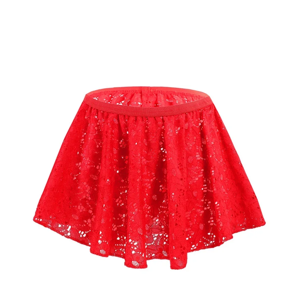 Новый стиль, красная кружевная юбка, применимая для обеих судей, эластичный материал, ночная рубашка для домашнего использования, праздничный наряд для отеля