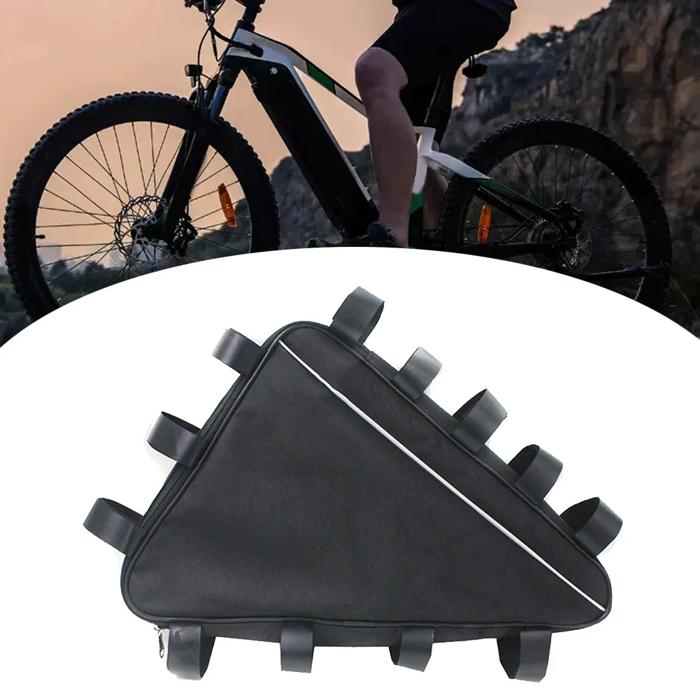 

Cycling Triangle Bag 1680D Oxford Cloth Cycling Front Pouch Front Pouch Saddle Bag Multifunctional Adjustable Pouch Saddle Bag