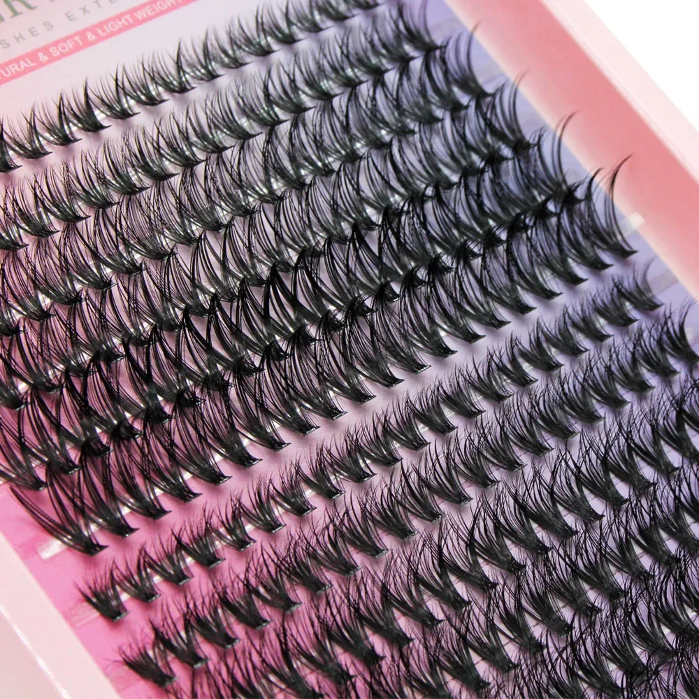 Venda inteira super grupo novo efeito 3d/5d mix 240 clusters cílios 8-16mm charme estilo cílios postiços extensão volume russo