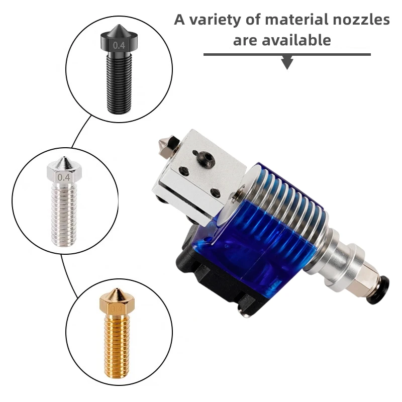 Volcano Nozzle For Artillery Sidewinder X1 & X2 Genius Pro Vyper Kobra Plus, Max 1.75mm Filament M6 Thread Hotend Brass Nozzles