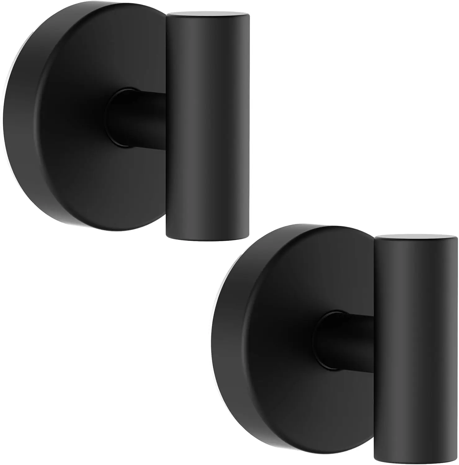

Suction Cup Hooks, Removable Shower Hooks for Towels, Bathroom, Kitchen, Black (2 Pack)