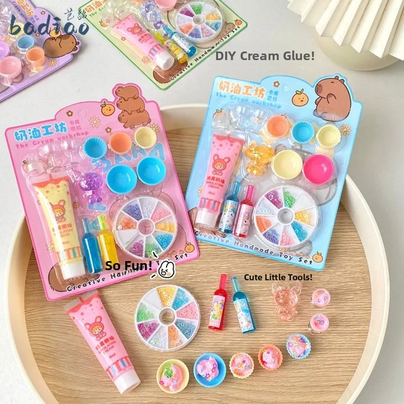 

DIY Ice Cr Girl Kitchen Play Dough Cr Gel Handmade Cupcake Model Children's Eonal Toys Creative Hanrt Stier