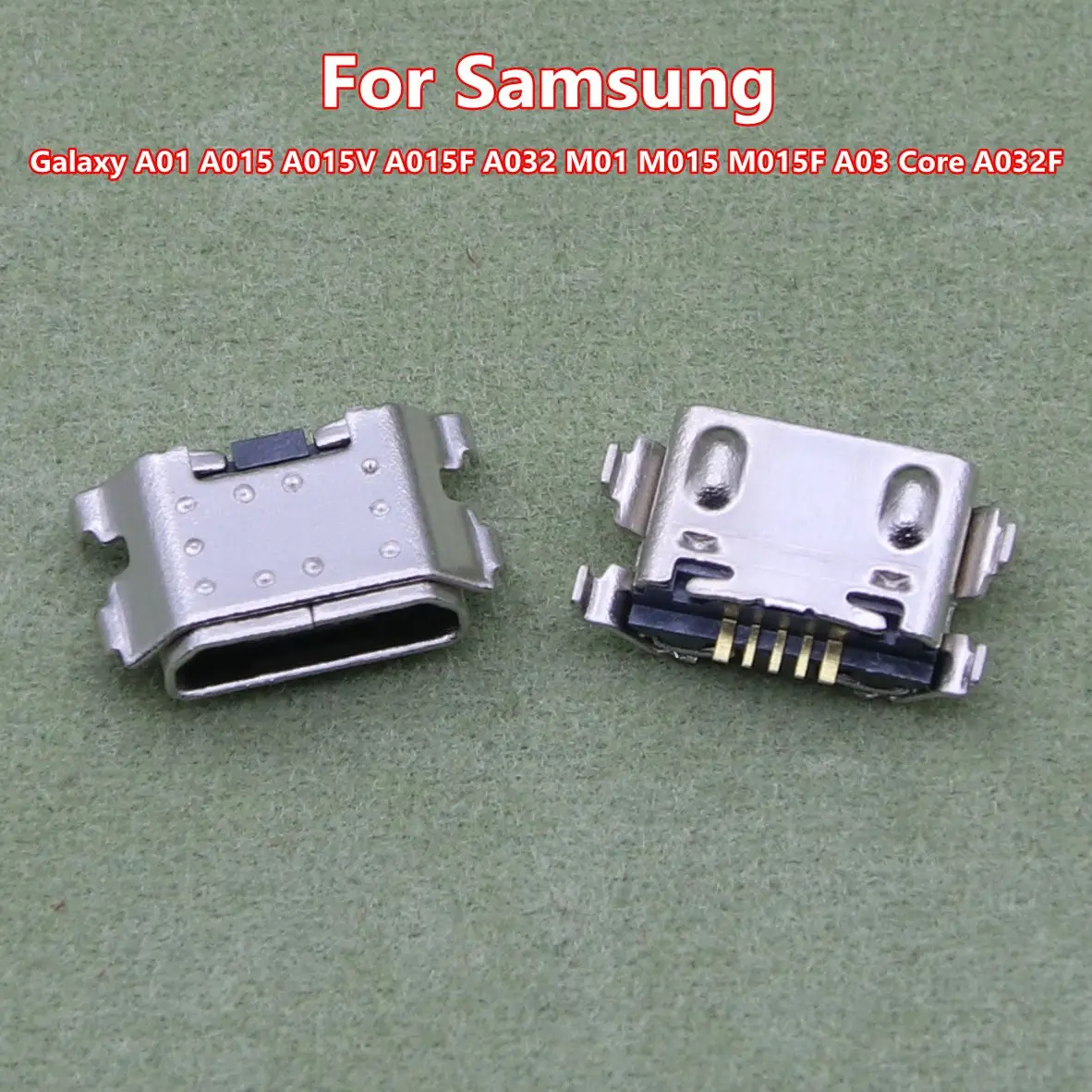 Micro USB Connector Charger Plug Dock Port For Samsung Galaxy A01 A015 A015V A015F A032 M01 M015 M015F A03 Core A032F 10-100pcs