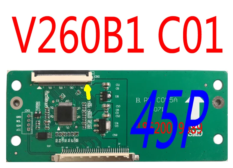 Kostenloser Versand! Original V260B1-C01 Logik platine V260B1-L01/ln1/l02 Bildschirm 55 Pin oder 45 Pin Flach kabel