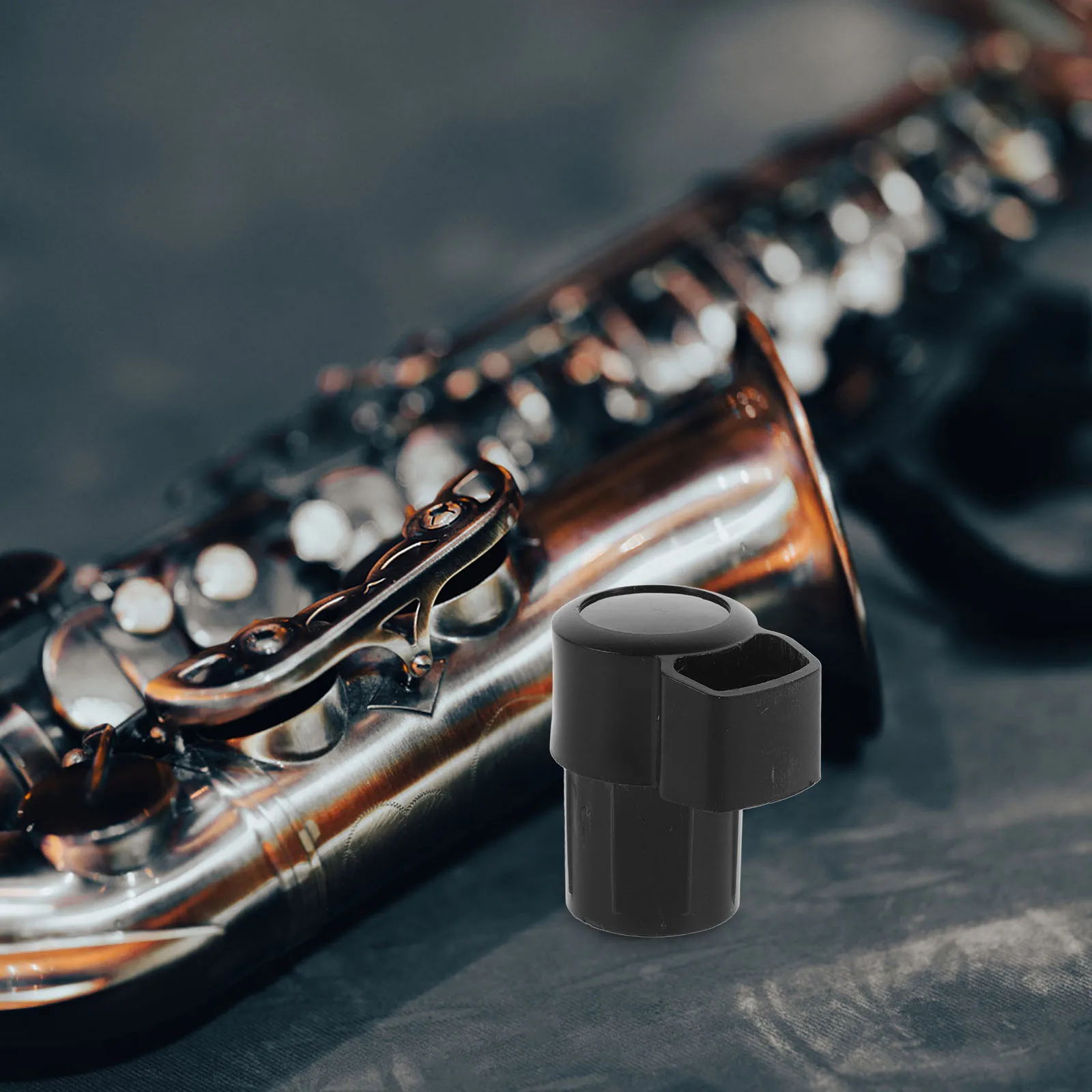 

Saxophone Plug Alto Cap End Neck Musical Instrument Protector Black Rubber Stopper