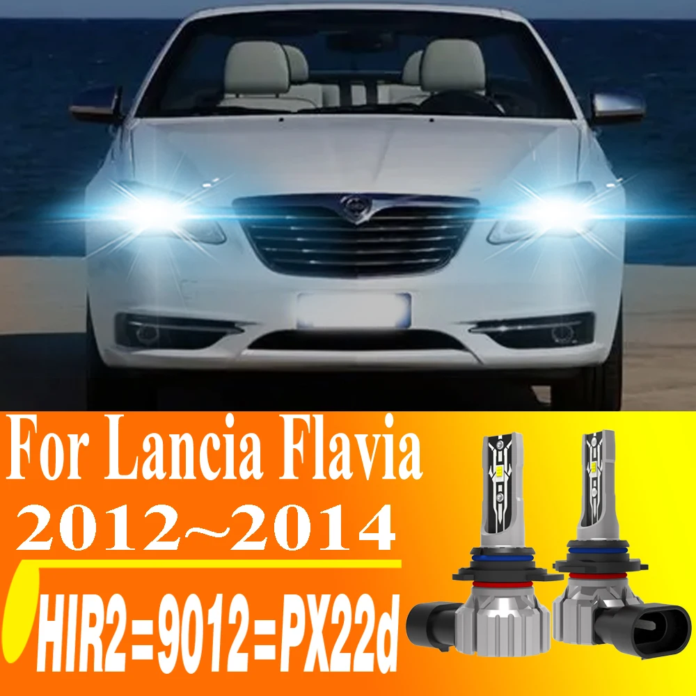 

2 шт. HIR2 9012 PX22d Светодиодные фары высокой мощности Canbus, белые автомобильные лампы, противотуманные фары, диодные лампы для мотоциклов, для Lancia Flavia 2012~2014
