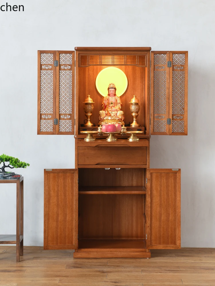 LXC خشب متين ضريح المنزل قوانيين بوذا خزانة الدائمة غرفة المعيشة إله الثروة طاولة العبادة مذبح البخور عرض الجدول #4