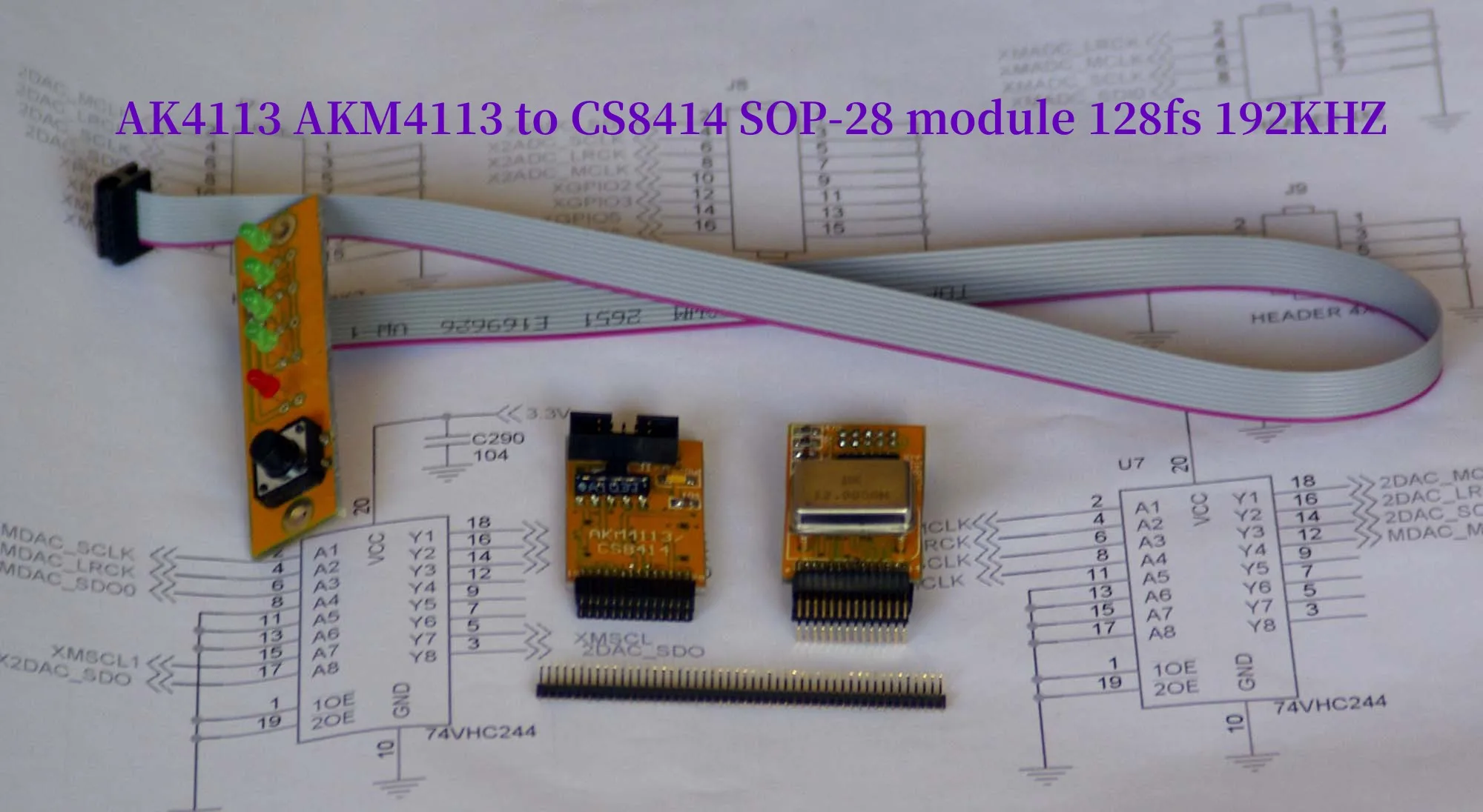

AK4113 AKM4113 to CS8414 SOP-28 module 128fs 192KHZ