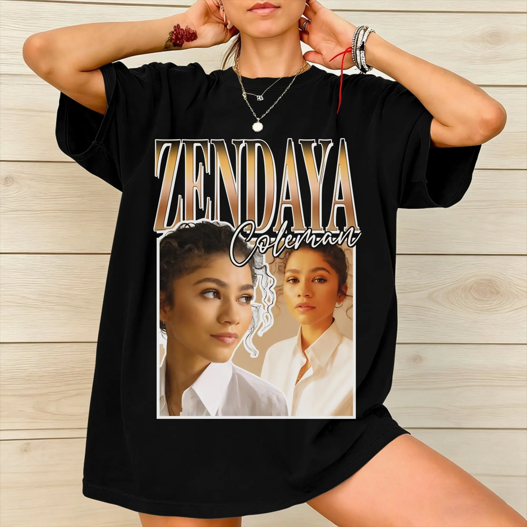 Ruby Rue Zendaya Apparel Men Women T Shirt 100% Cotton Tee Graphic Print  Tops T-shirt