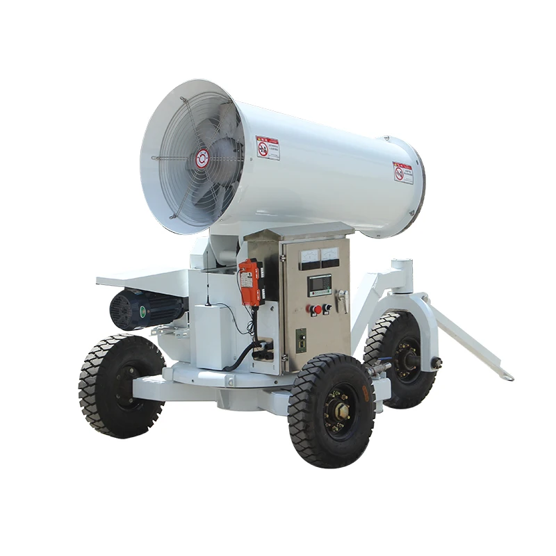 قمع الغبار مقطورة متنقلة آلة مدفع الضباب بخاخ الطاقة الزراعية مدفع الضباب الزراعي معدن الصلب 0.3-0.8