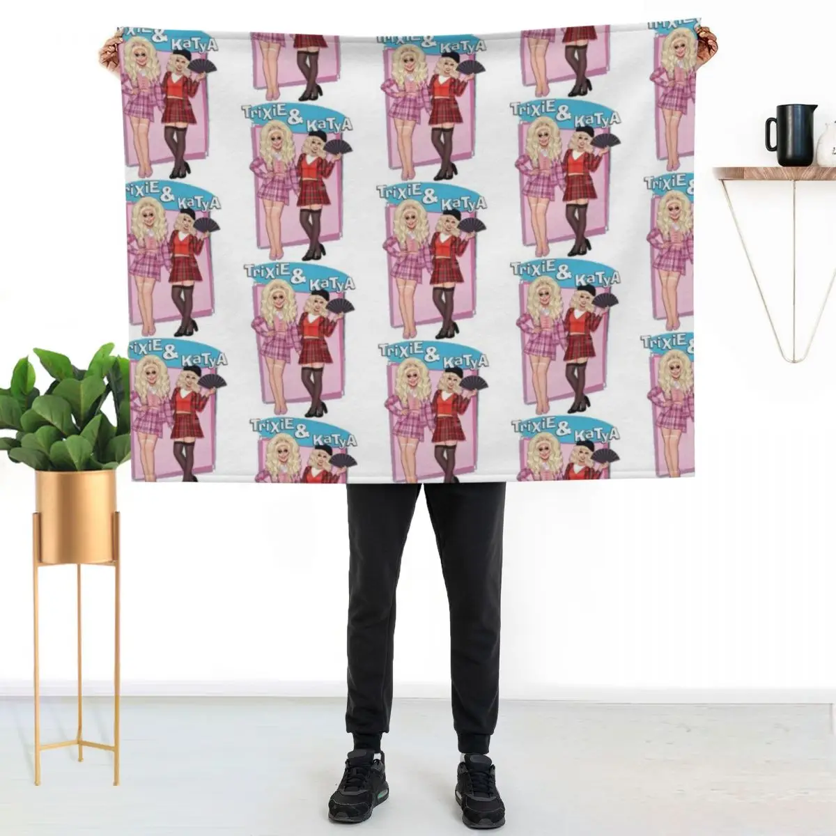 Katya Zamolodchikova Merch Trixie _ Katya Throw Blanket Nap Luxury Designer Luxury Brand warm for winter Soft Big anime Blankets