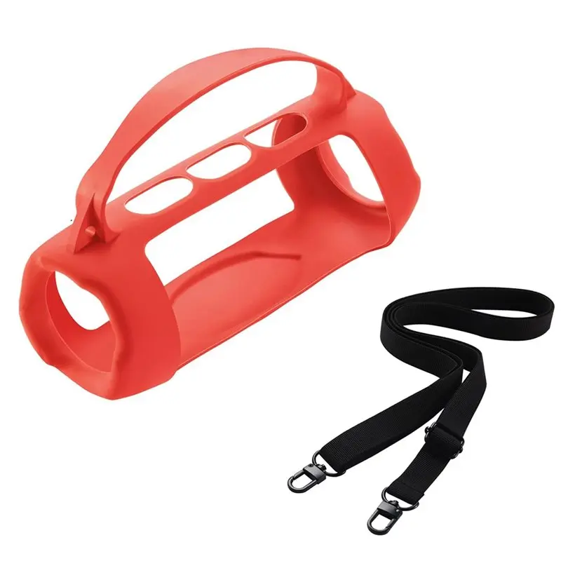 HOT!A72T Portable Silicone Case Cover With Shoulder Strap For Charge 5 Wi-Fi/Charge 5 Speaker Carrying Sleeve Protector