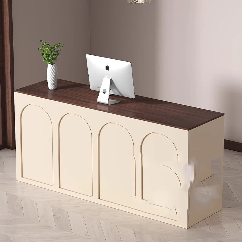 

Brown Modern Reception Desks Wood Cheap Design Drawer White Reception Desks Best Classic Long Empfang Theke Office Furniture