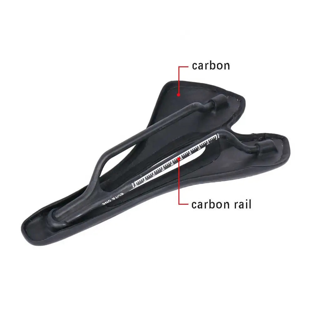 Elitaone Carbon-Fahrradsattel, 270 x 143 mm, leichter Rennrad- und MTB-Fahrradsitz, 115 g, für angenehmes Fahrerlebnis – Detail 4