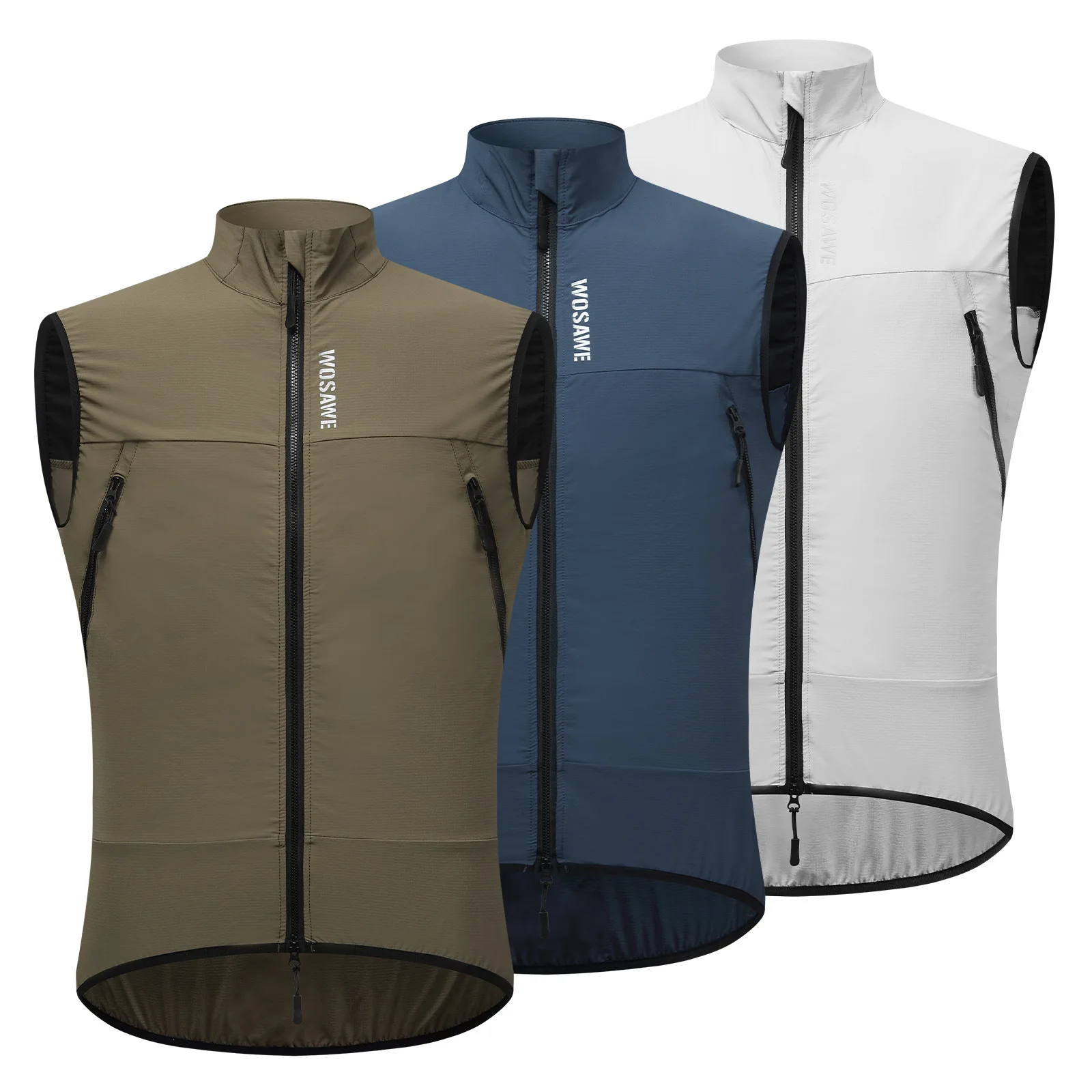 WOSAWE Cycling Windbreaker Lightweight Sun Protection Sleeveless Jackets Breathable Cycling Suit BD283