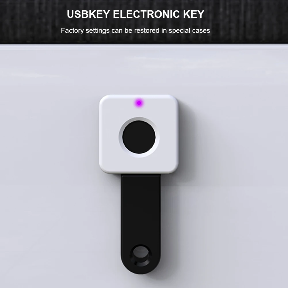 Biometric Fingerprint Lock RGB Indicator Light Fingerprint Cabinet Lock Fast Unlocking Electric Fingerprint Lock for Home Office