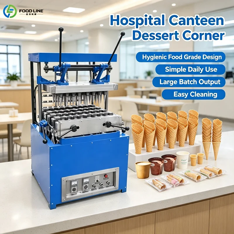 Ice Cream Cone Machine Automatic Wafer Baker Commercial Roller for Sweet Stand