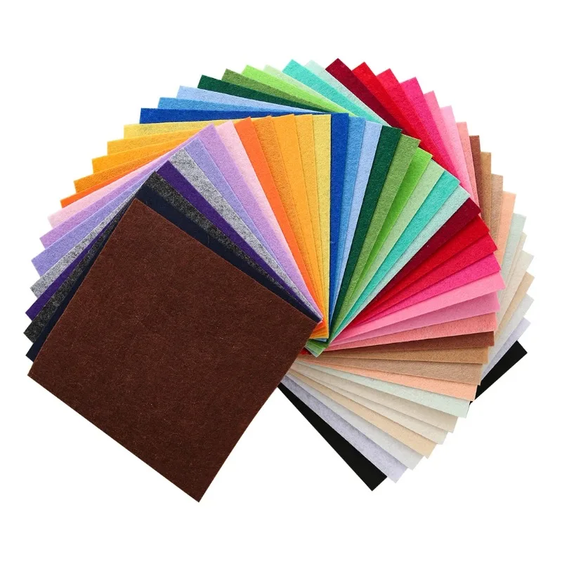 22/40PCS Non-Woven Fabric Mixed Color DIY Handmade Paper Cutting Felt Cloth for Kindergarten Scrapbooking Doll Home Decoration