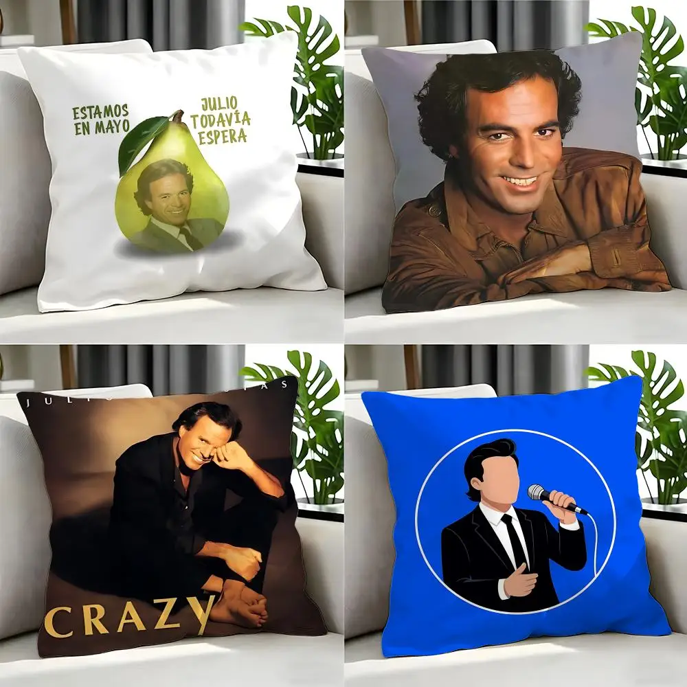 Band JJulio Iglesiased Cushion Cover Cushion Cover Set 4Pcs 50x50 45x45 40x40 Pillowcase Decorative Sofa Home Decor