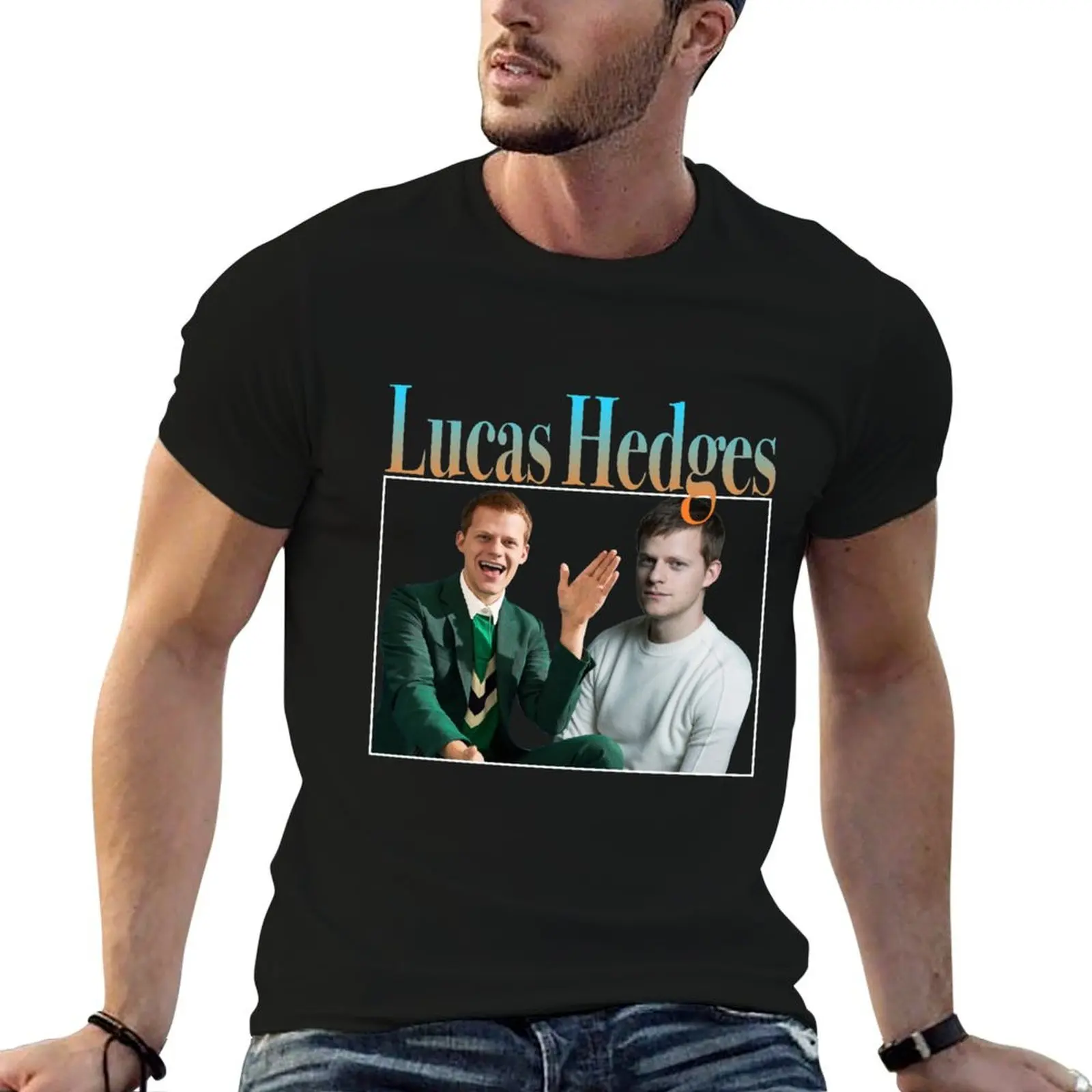 

cotton Retro t T-Shirt pack shirt designer t Lucas Hedges man shirt