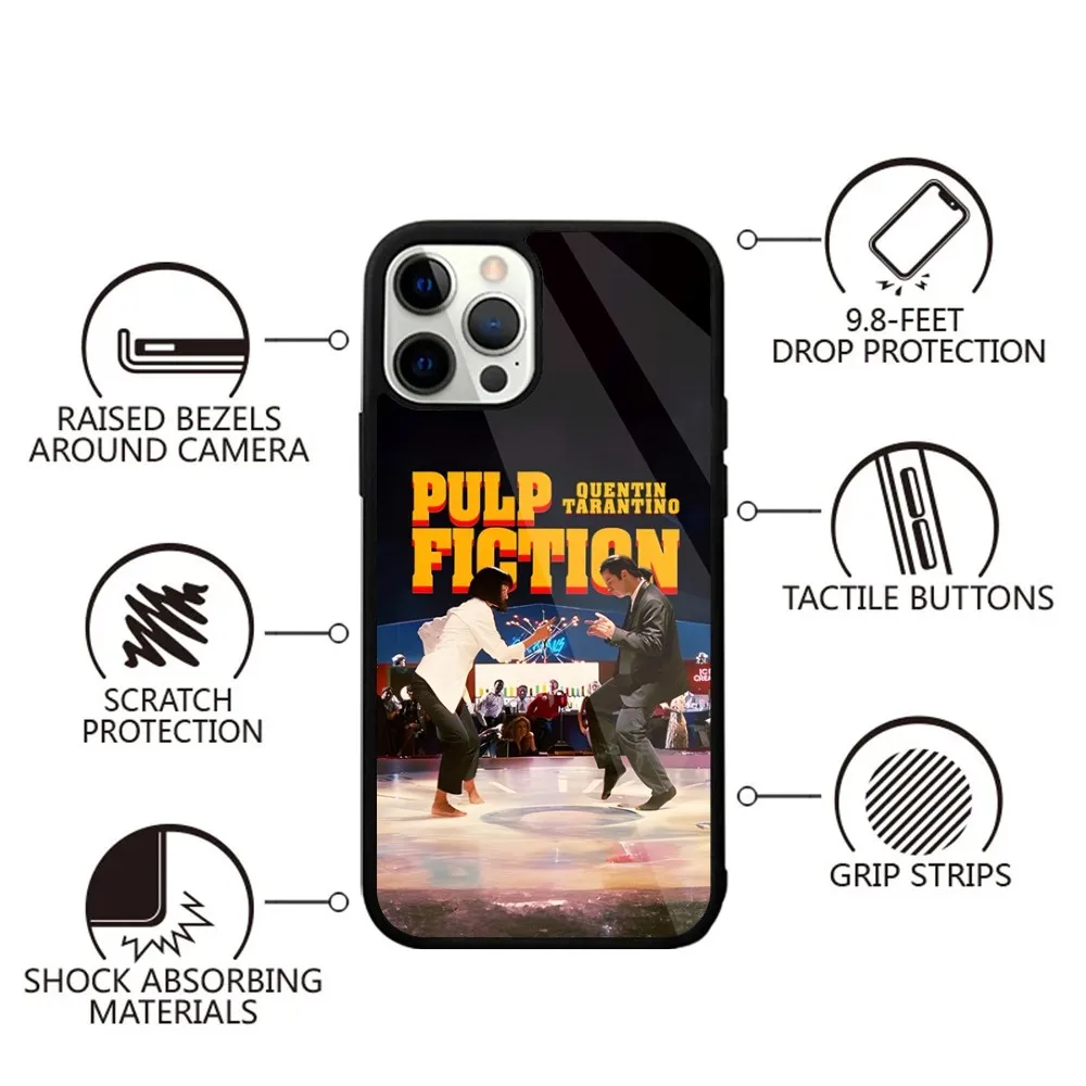 Film P-Pulp F-FictionS  Phone Case Strong Magnetic For IPhone 15,14,13,Pro,Max,Plus,11,12,Mini For Magsafe Wireless Charging