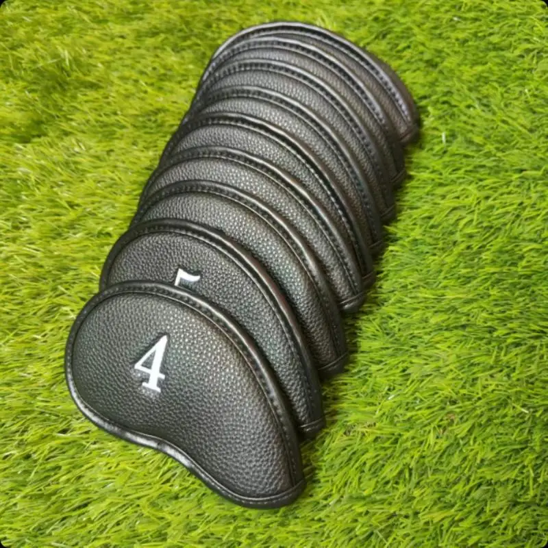 Golf Iron Head Covers Set 10/12 PCS Waterproof Synthetic Leather Scratch Proof Universal Fit All Golf Brands for Golf Course Use image 5