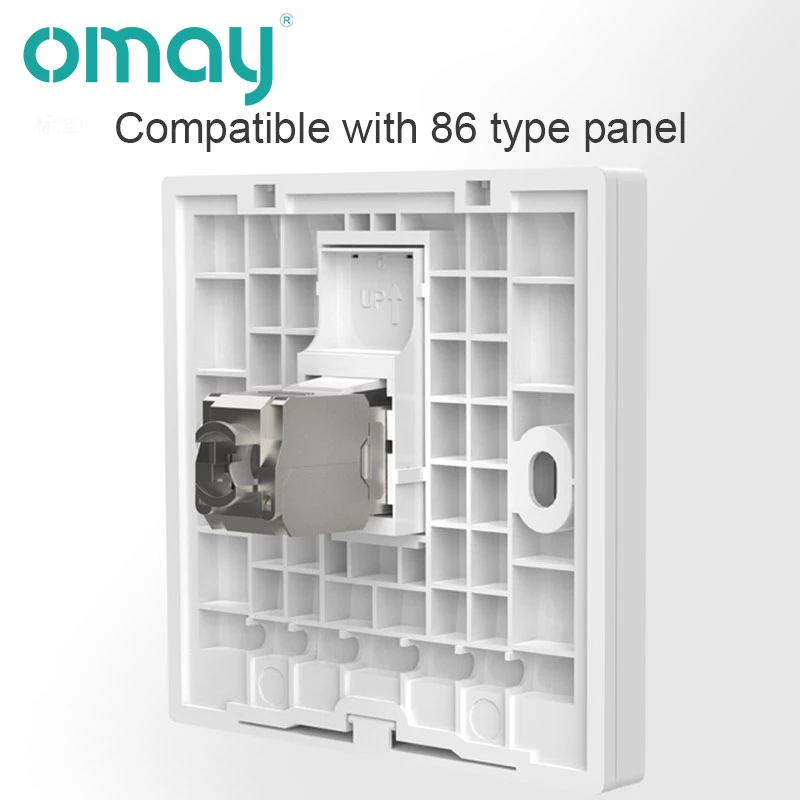 Computer Socket Panel 86 Type Computer Socket Panel CAT5/6/6A/7/8 Network Module RJ45 Keystone Cable Interface Outlet Wall Switc