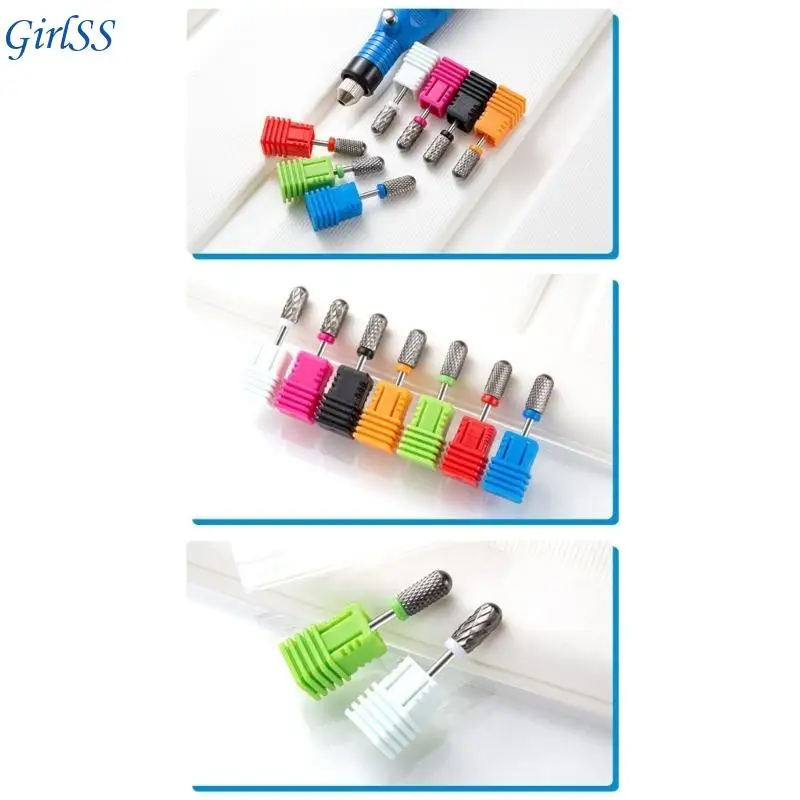 Bit per trapano per unghie, pezzi per trapano per manicure in acciaio pedicure elettriche manicure macellazione della testa per