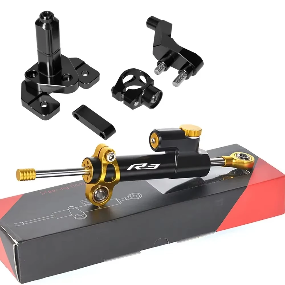 

Fiber Carbon Steering Damper Stabilizer Bracket Support Mounting For Yamaha YZF R3 R25 MT25 2015 2016 2017 2018 MT03 MT-03 15-16