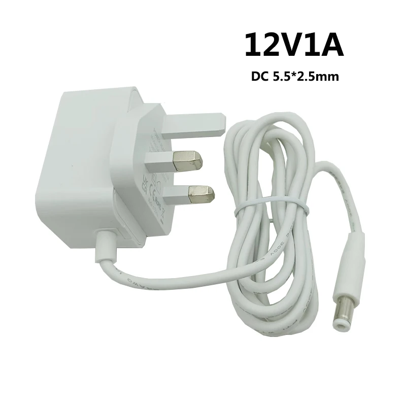 Power Supply 12v 1a 12 Volt 1 Amp Power Supply Switching Power Adapter 12v AC/DC Adaptor 5.5*2.5mm UK Plug  220 to 12 Volt