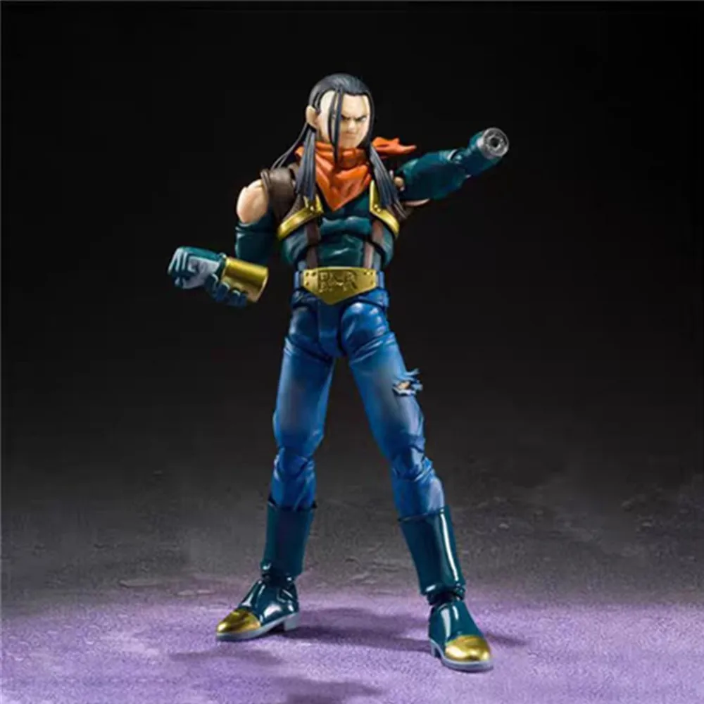 BANDAI Original S.H.Figuarts Dragon Ball GT Super 17 PVC 15.5 ซม.อะนิเมะ Action Figures Collection ของเล่นของแท้ Hobby