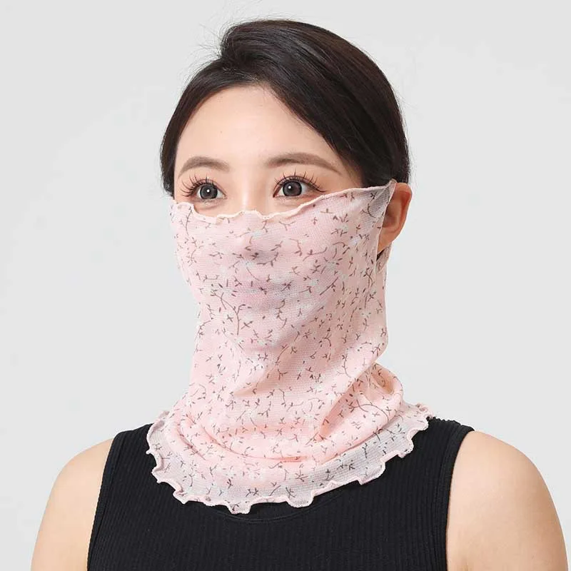 

Lightweight Sun-Protective Neck Warmer Scarf Versatile Silk Scarf for Neck Protection Multi-Functional Mesh Scarf