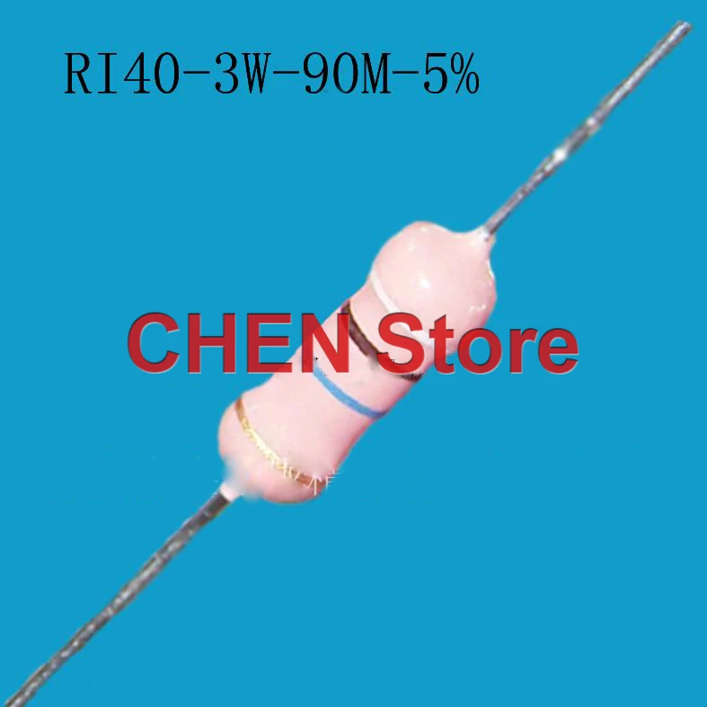 10PCS Glass Glazed Resistor High Voltage Resistance 2W 90M Ω+-5% High Quality High Voltage Resistance