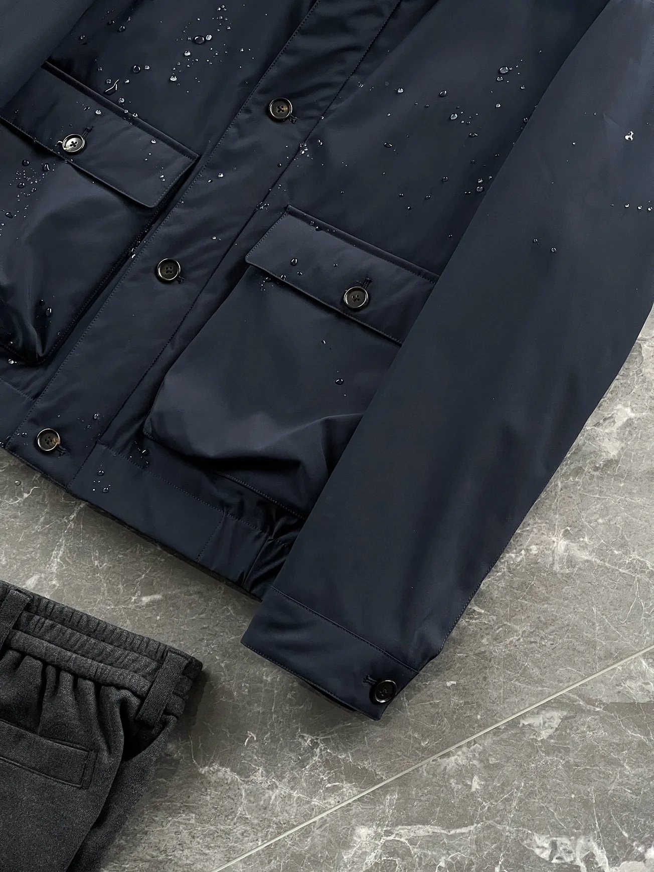 Piumino casual da uomo italiano LP Old Money Wind 90 in piuma d'oca bianca