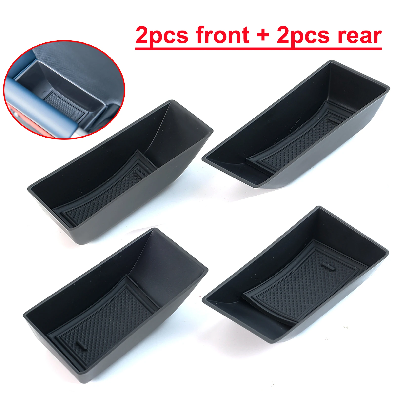 For BYD Atto 3 Yuan Plus 2022 2023 2024 Car Interior Front Rear Door Side Handle Catch Storage Box Cover Replacement Accessories