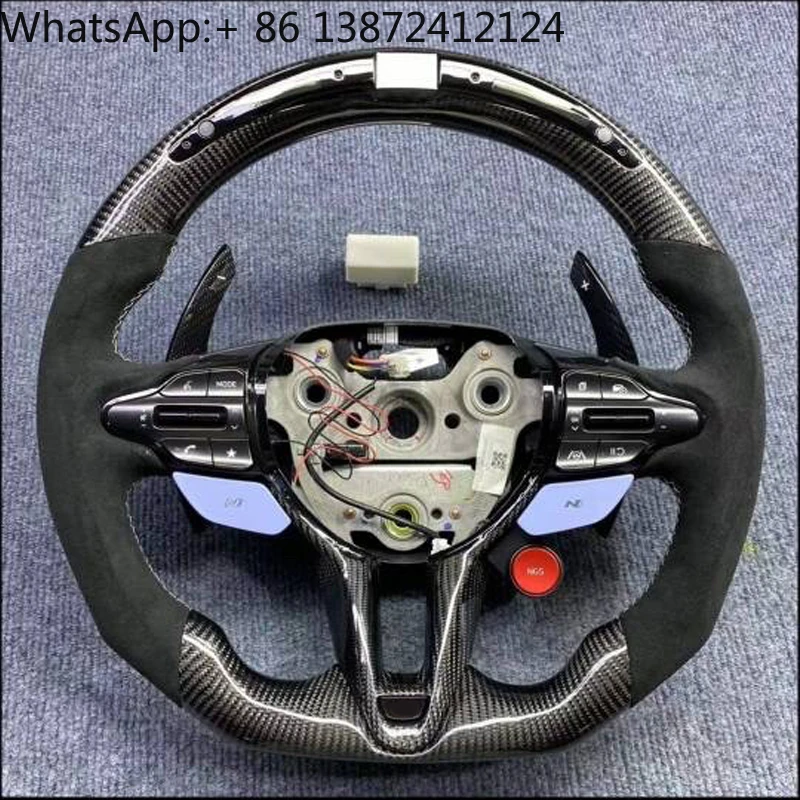 

Sporty LED Display Real Carbon Fiber Steering Wheel for Hyundai Elantra N Kona n I30N Universal Steering Wheel