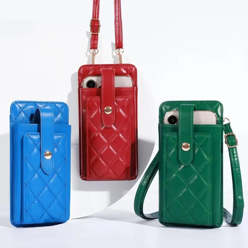 Fashion Single Shoulder Crossbody CellPhone Bag Mini Versatile Satchel Multi CardPosition Card Bag Keycase Female