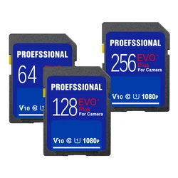 Tarjeta de memoria Evo Pro Plus para cámara, SD de 128GB, 64GB, Flash, 32GB, 256GB, U1, U3, 4K, V10, V30, 512GB