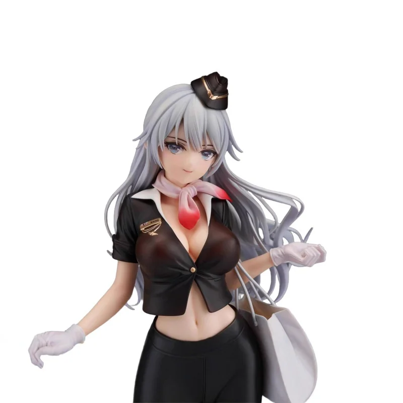 Original Art Anime Figure Beautiful Girl Fligt Attendant Shiori Kuwahara Uniform Model Collectible Statue Desktop Decor Gift