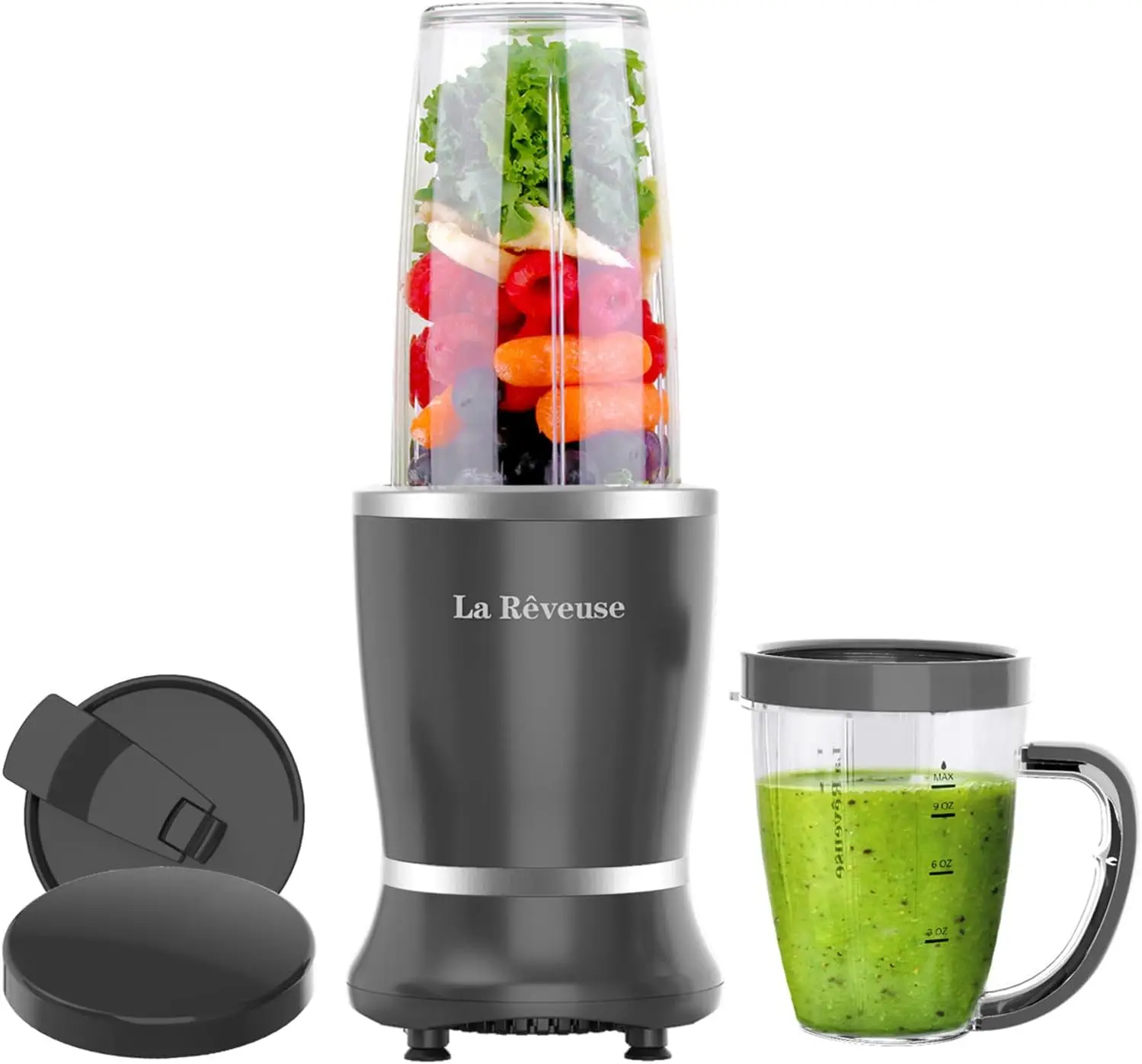 

Personal Size Blender 250 Watts Power For Shakes Smoothies Seasonings Sauces With 1 Piece 15 Oz Cup,1 Piece 10 Oz Mug,Bpa-Free