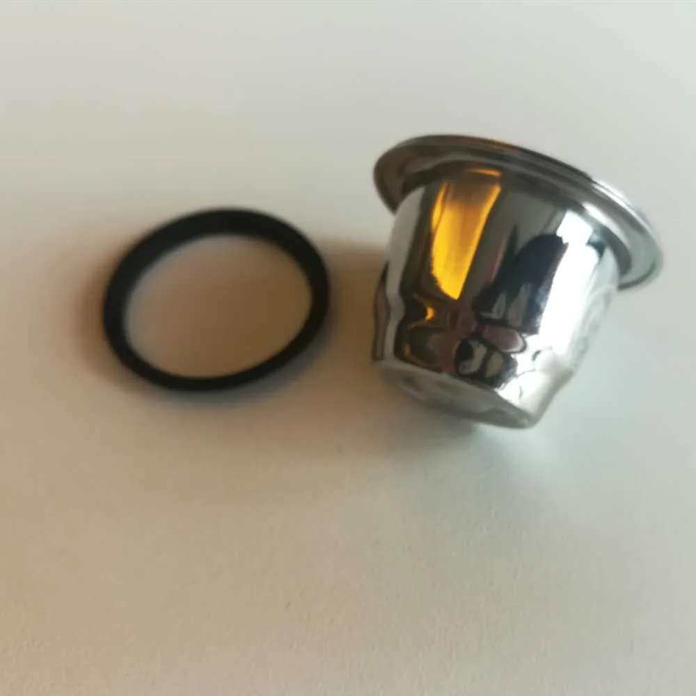 ICafilas Black Cover Accessorie Silicone O-rings For Upgrade Version Nespresso Stainless Steel Refillable Capsules Body Cup
