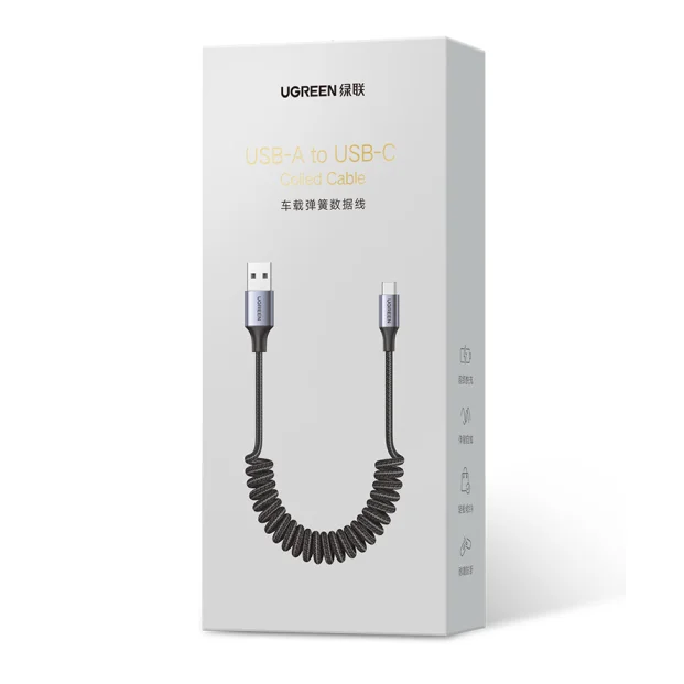 UGREEN Tipo C Molle per cavi Design elasticizzato Cavo da USB a a USB C 6A Ricarica rapida per Honor