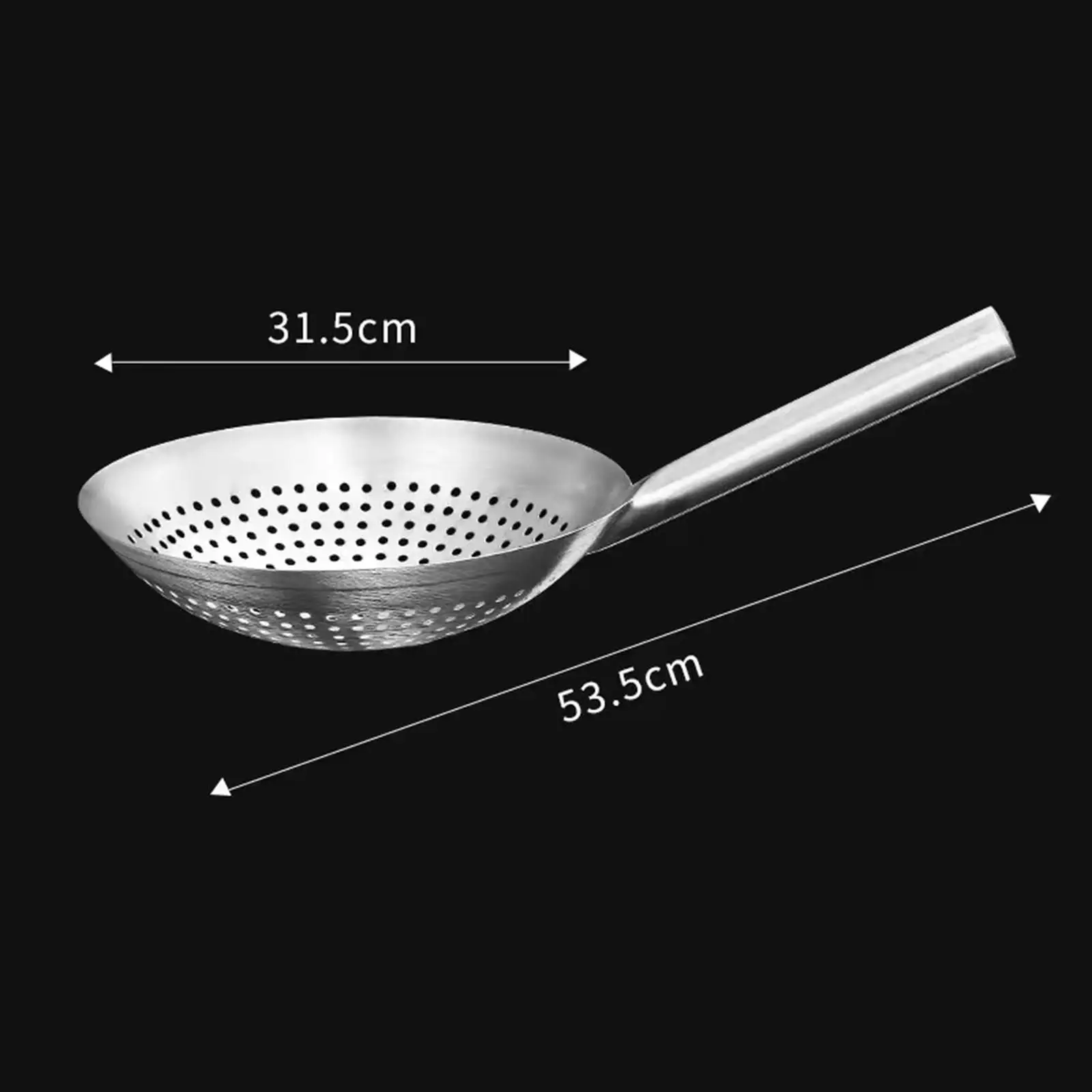 Skimmer Spoon with Handle for Draining and Straining in Kitchen
