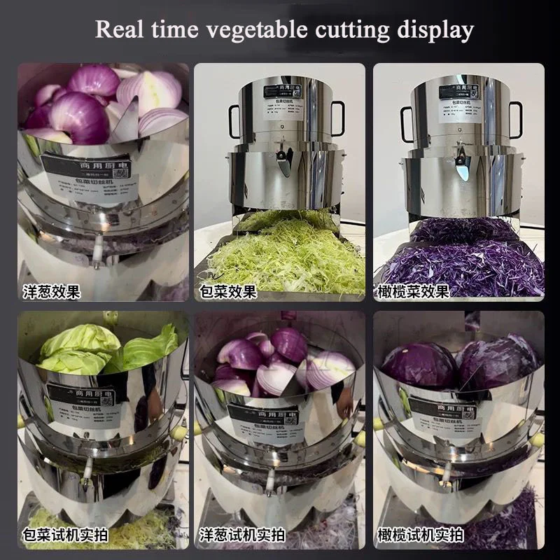 Cortador de repollo púrpura automático comercial, trituradora eléctrica multifuncional, picadora de verduras