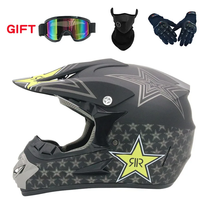 

3 Gifts Full Face Motorcycle Helmet Off-road Motorbike Send Cross Capacete Motocross Casco Helmets Riding Motorcycle Helmet