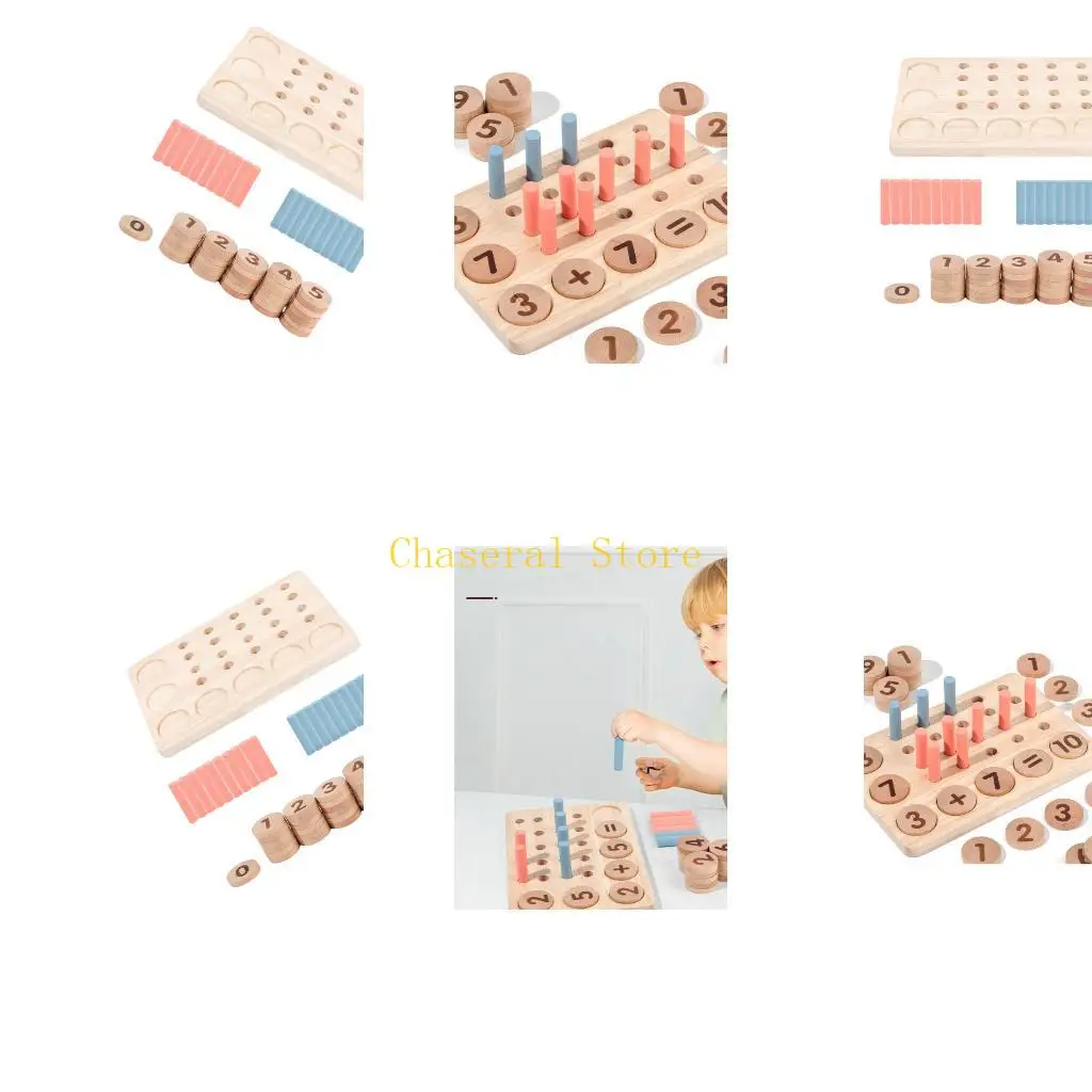 E7ce educatief hout tellen pinnenspel voor kinderen hands-on leergoed speelgoed vroege educatie onderwijs Aid Set