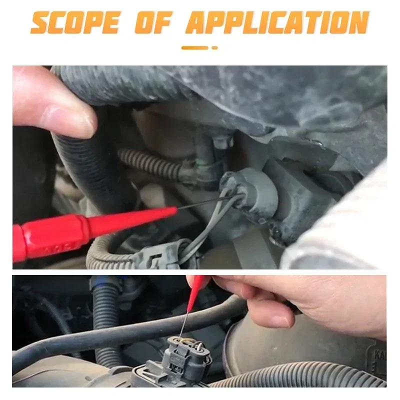 2/4pcs 30V Digital Multimeter Instrumentation Test Probe Pins Lead Equipment Instrument Part Insulation Wire Piercing Needle Tip