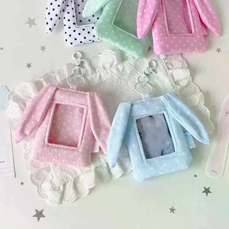 Cute Rabbit 3 Inch Photocard Binder 1Pc Kpop Card Display Holder Mini Photo Album for Idol Card Collecting